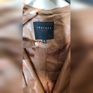Therapy Brown Leather Jacket